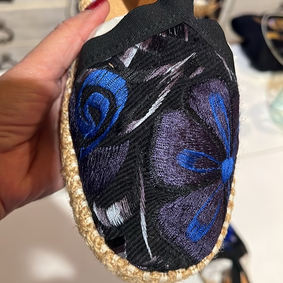 ESPADRILLES dark blue flats. Embroidered size 27 - Picture 14 of 15